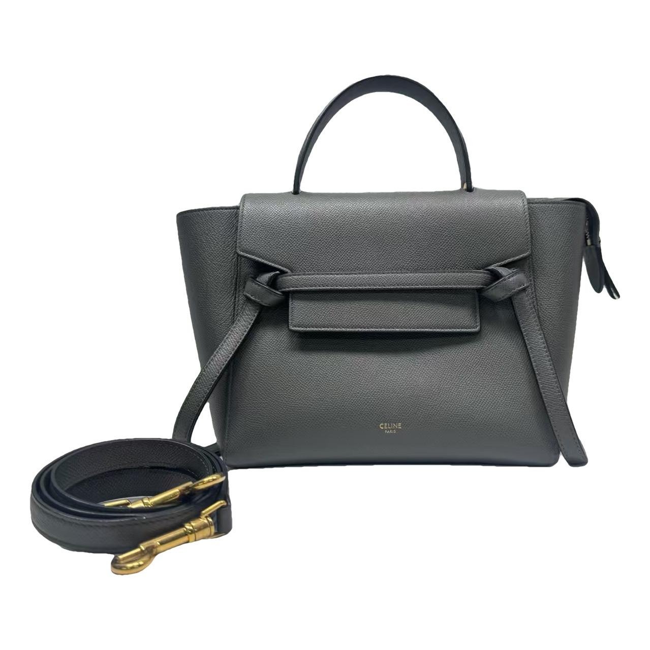 Belt leather handbag
