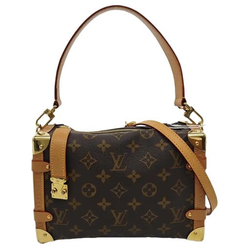 Side Trunk leather crossbody bag