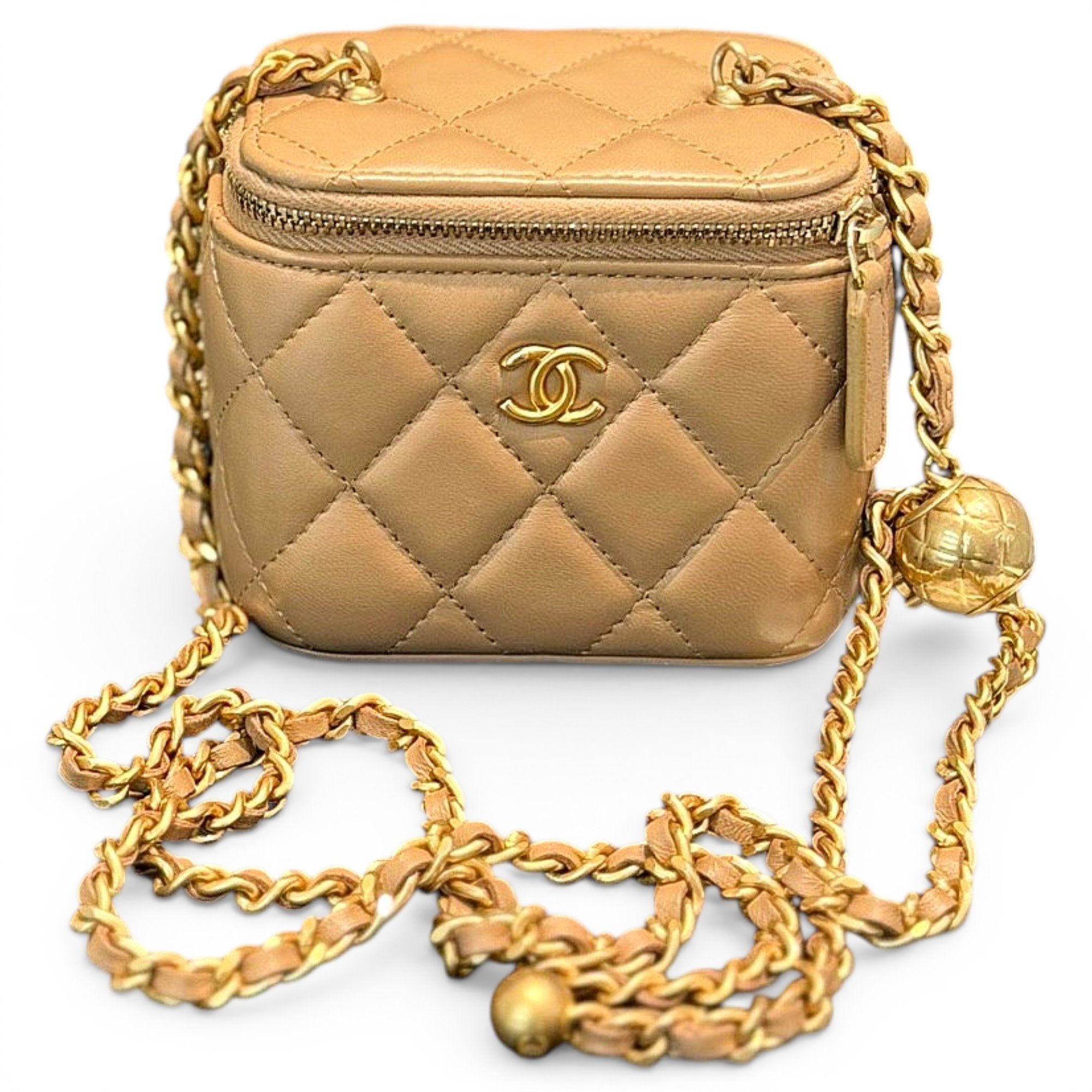 Vanity leather handbag