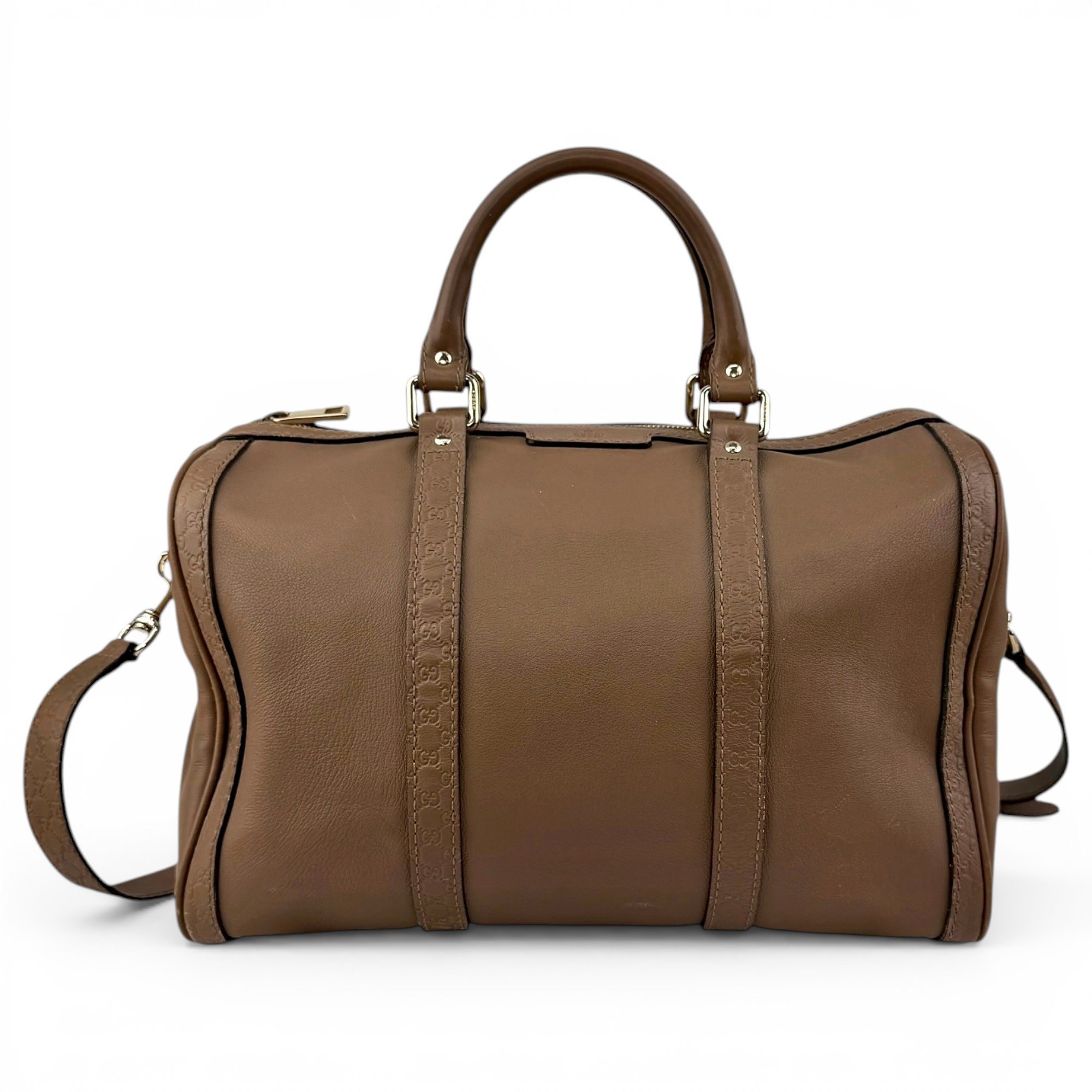 Boston leather handbag