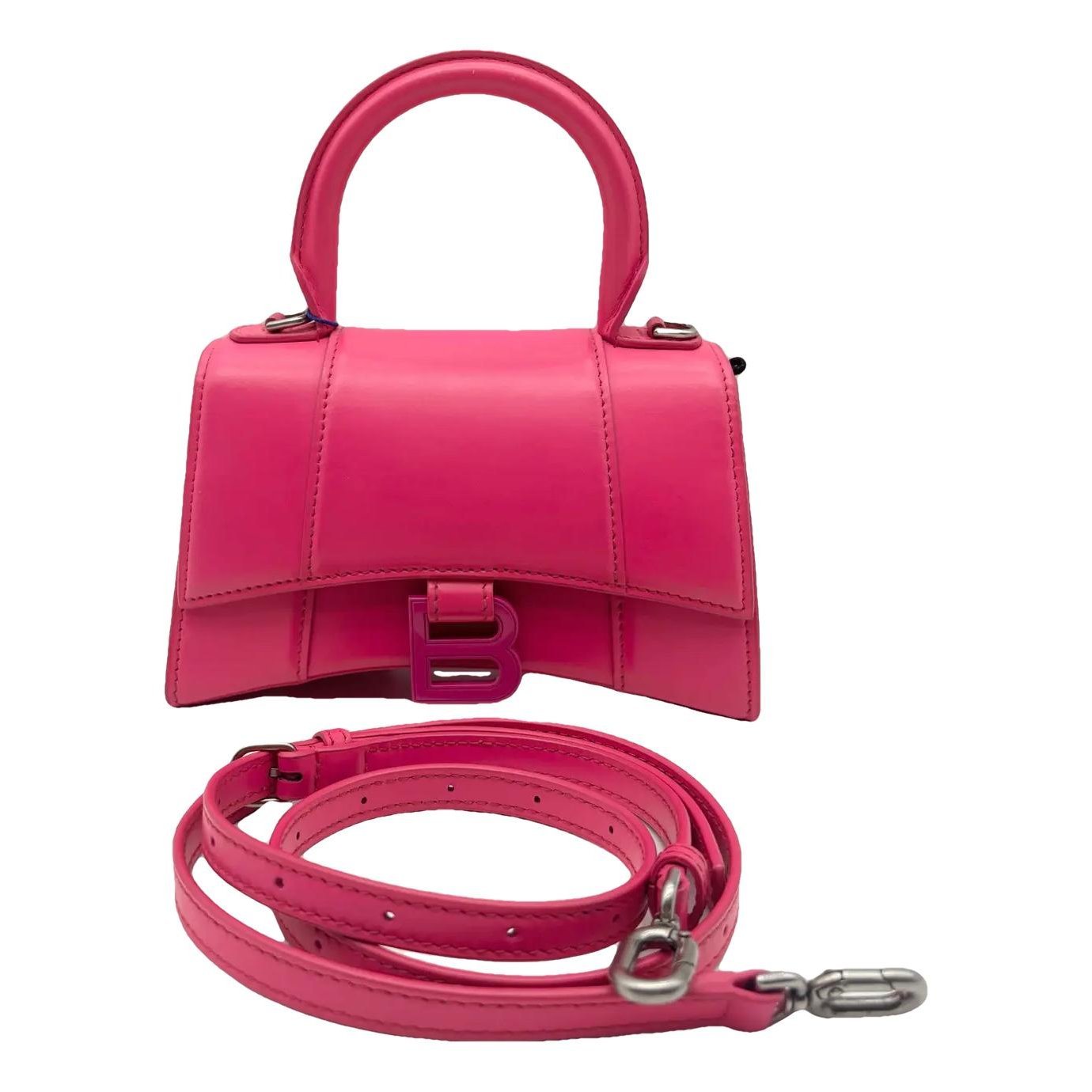 Hourglass leather crossbody bag