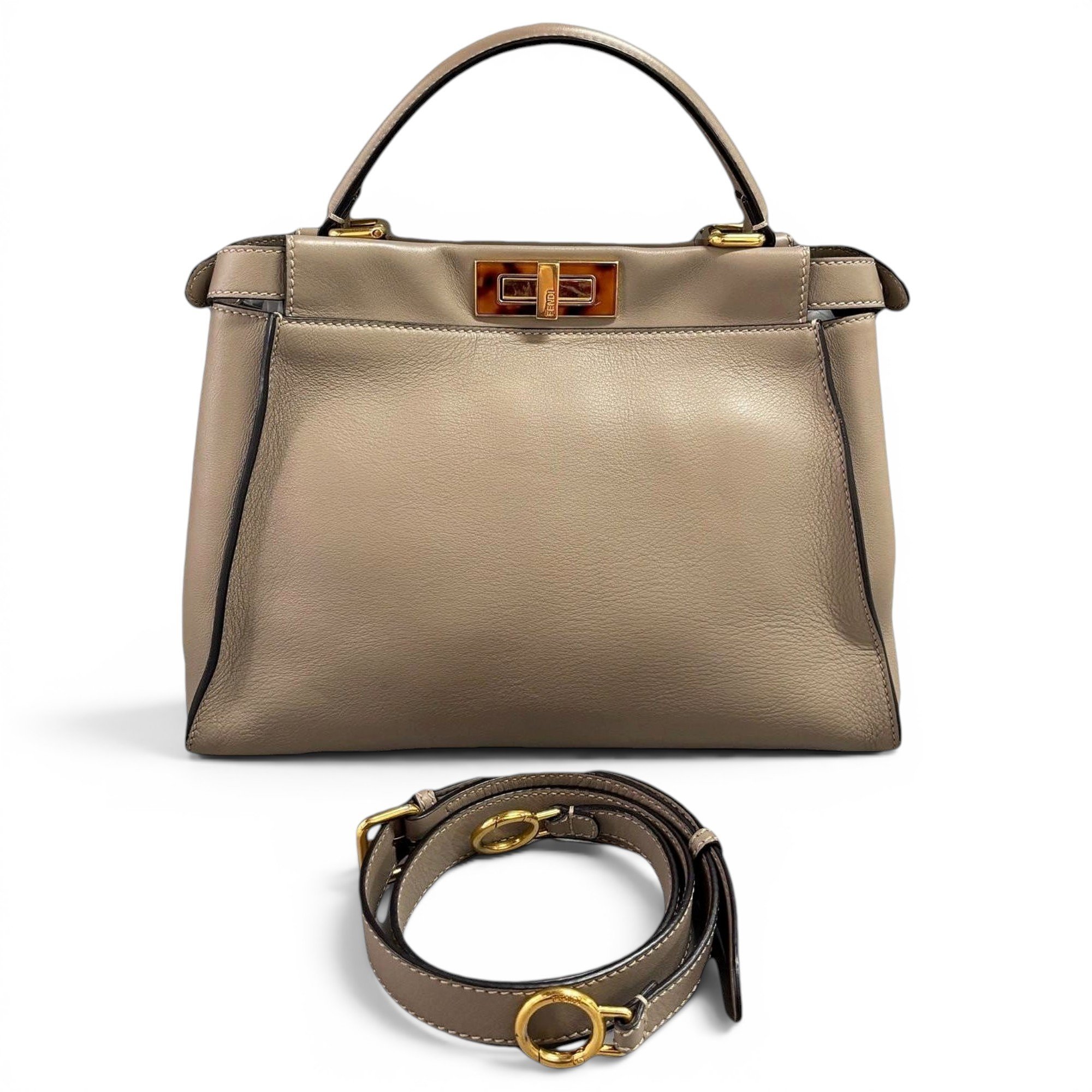 Peekaboo leather handbag