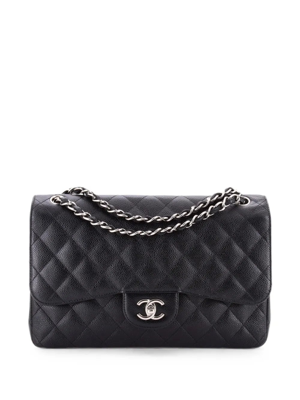 Classic Double Flap Bag Quilted Caviar Jumbo shoulder bag