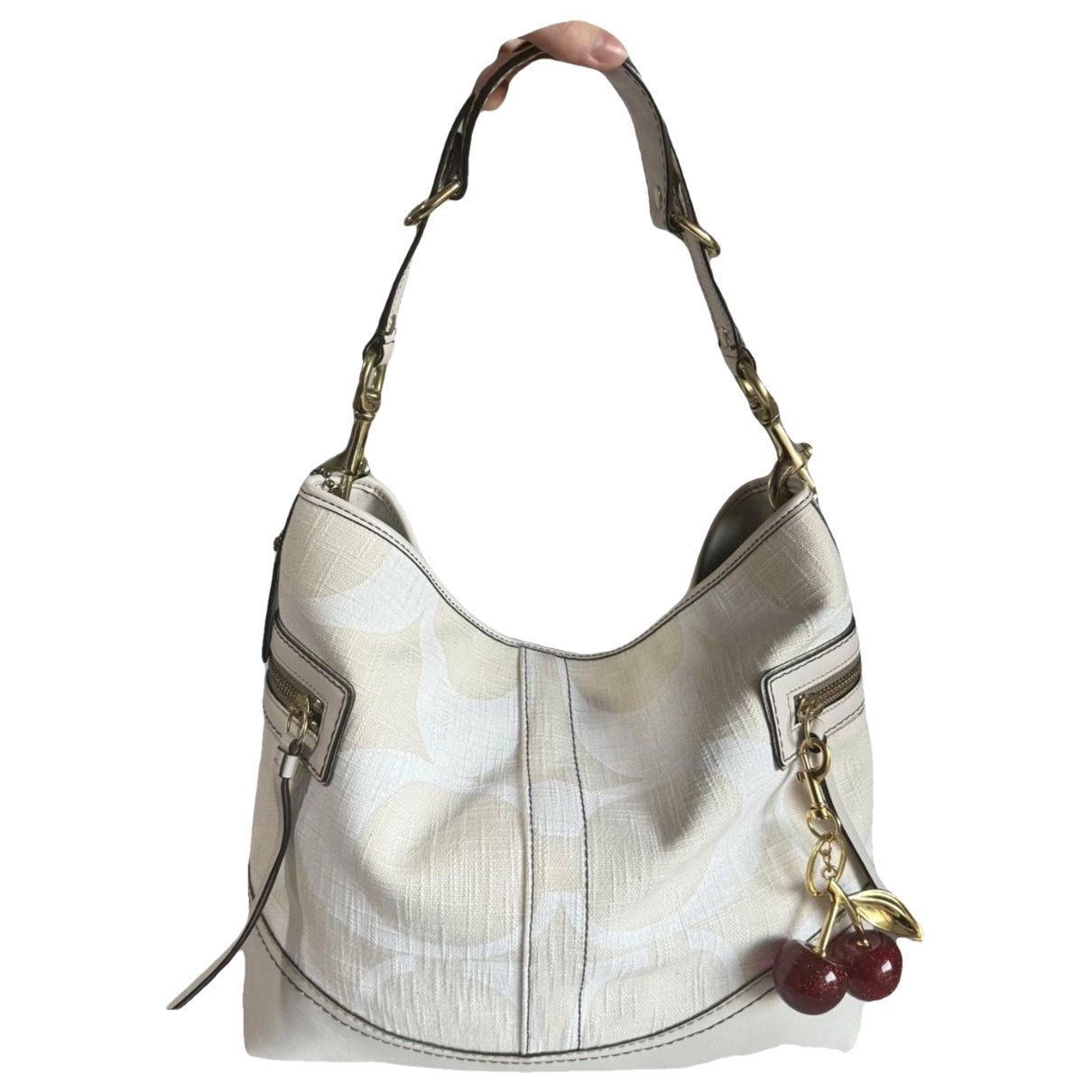 Signature Sufflette linen handbag