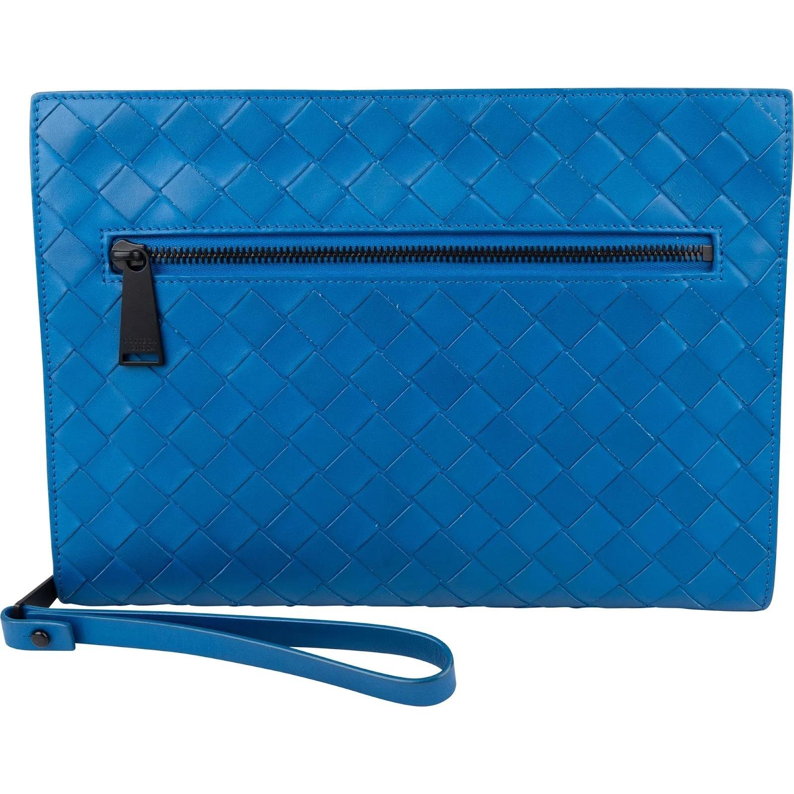 Leather clutch bag