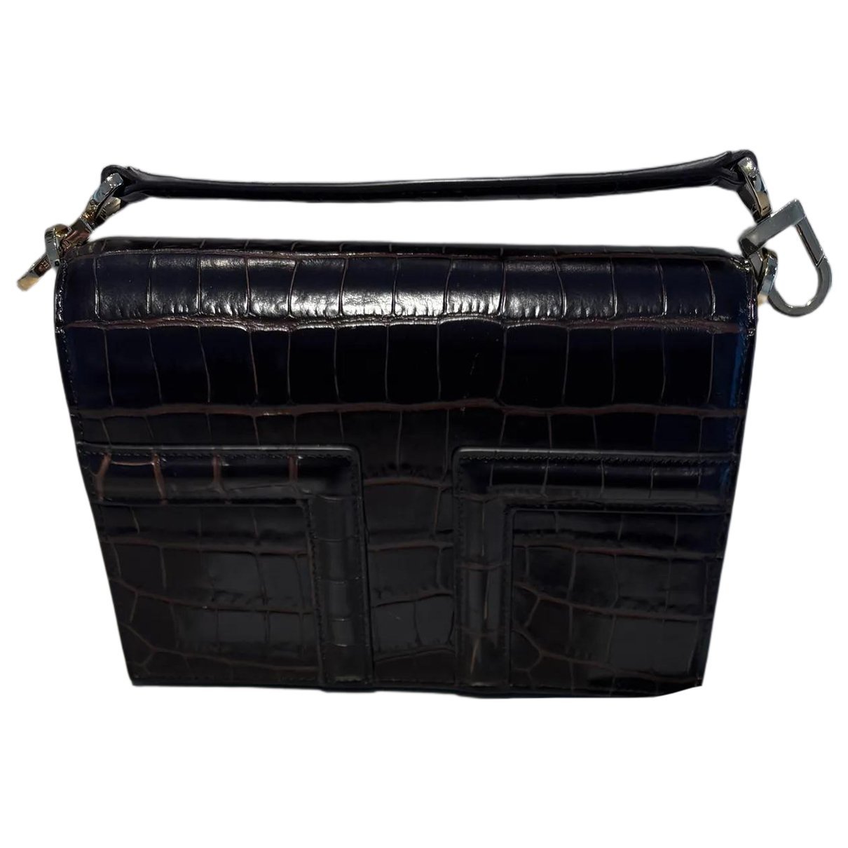 Leather clutch bag