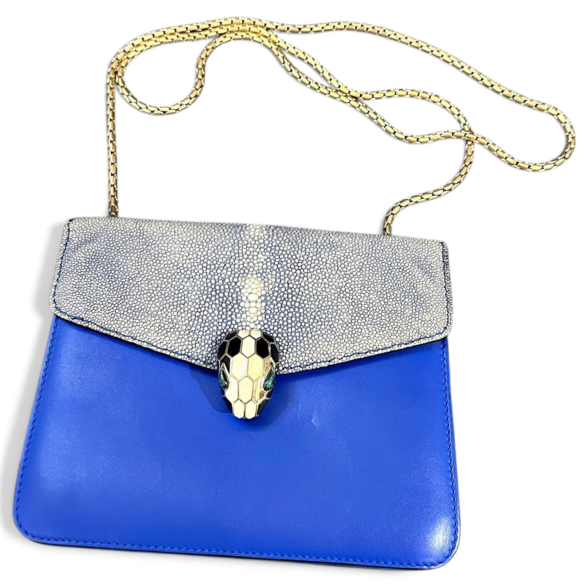 Serpenti leather handbag