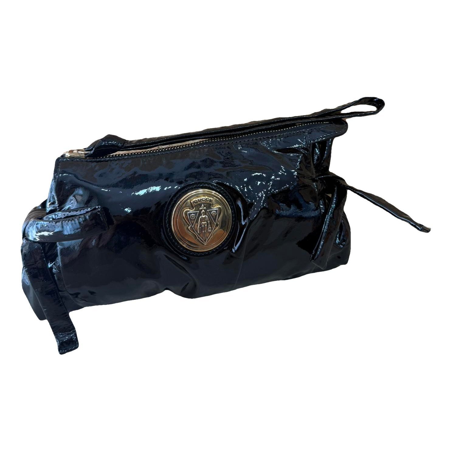 Hysteria patent leather clutch bag