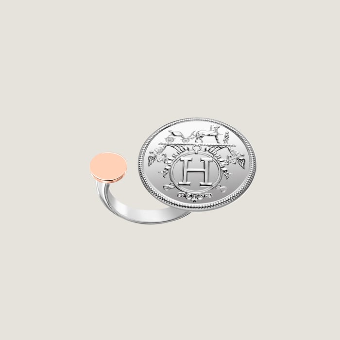 Sans Coloris Hermès Ex-libris Ring, Medium Model