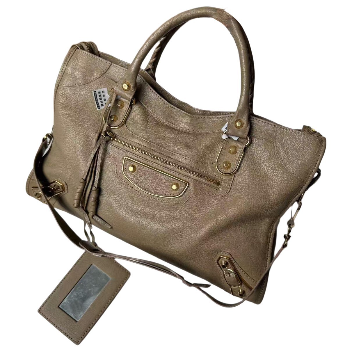 City leather handbag