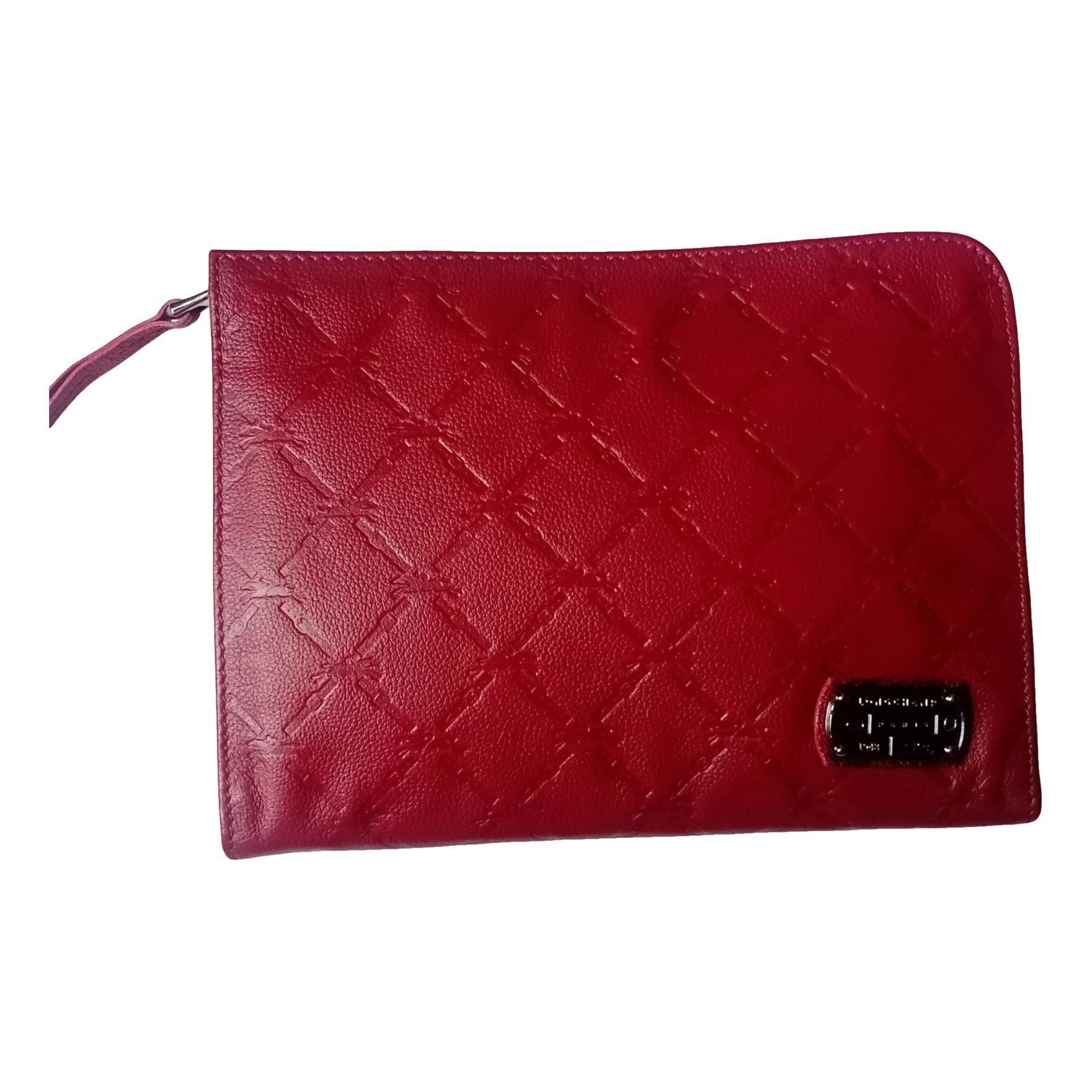 Leather clutch bag