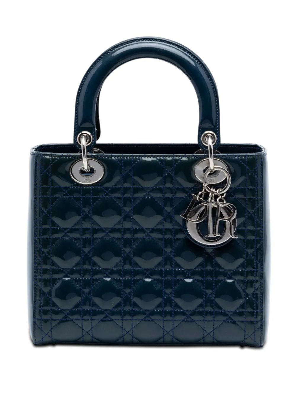 2015 Medium Patent Cannage Lady Dior satchel