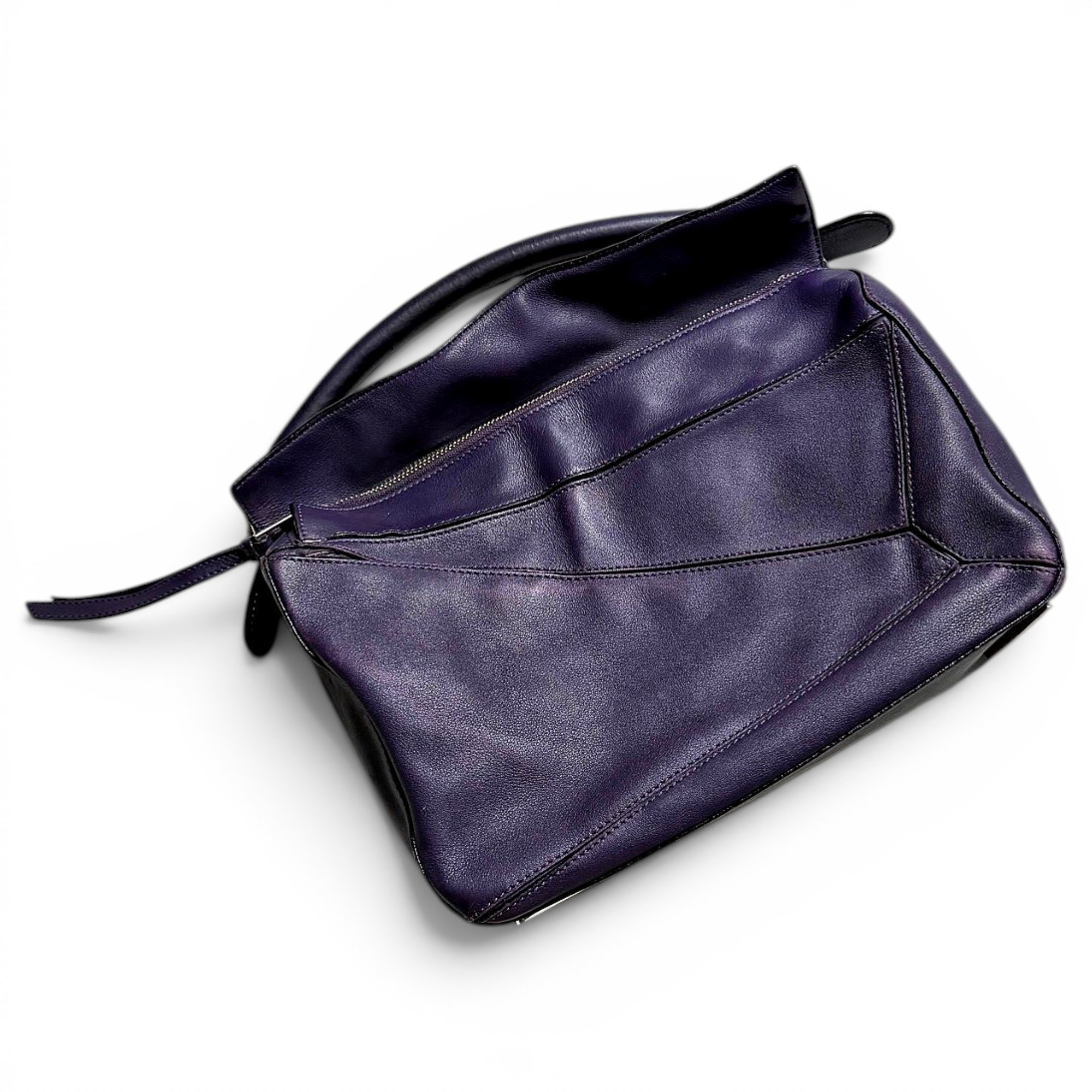 Puzzle leather handbag