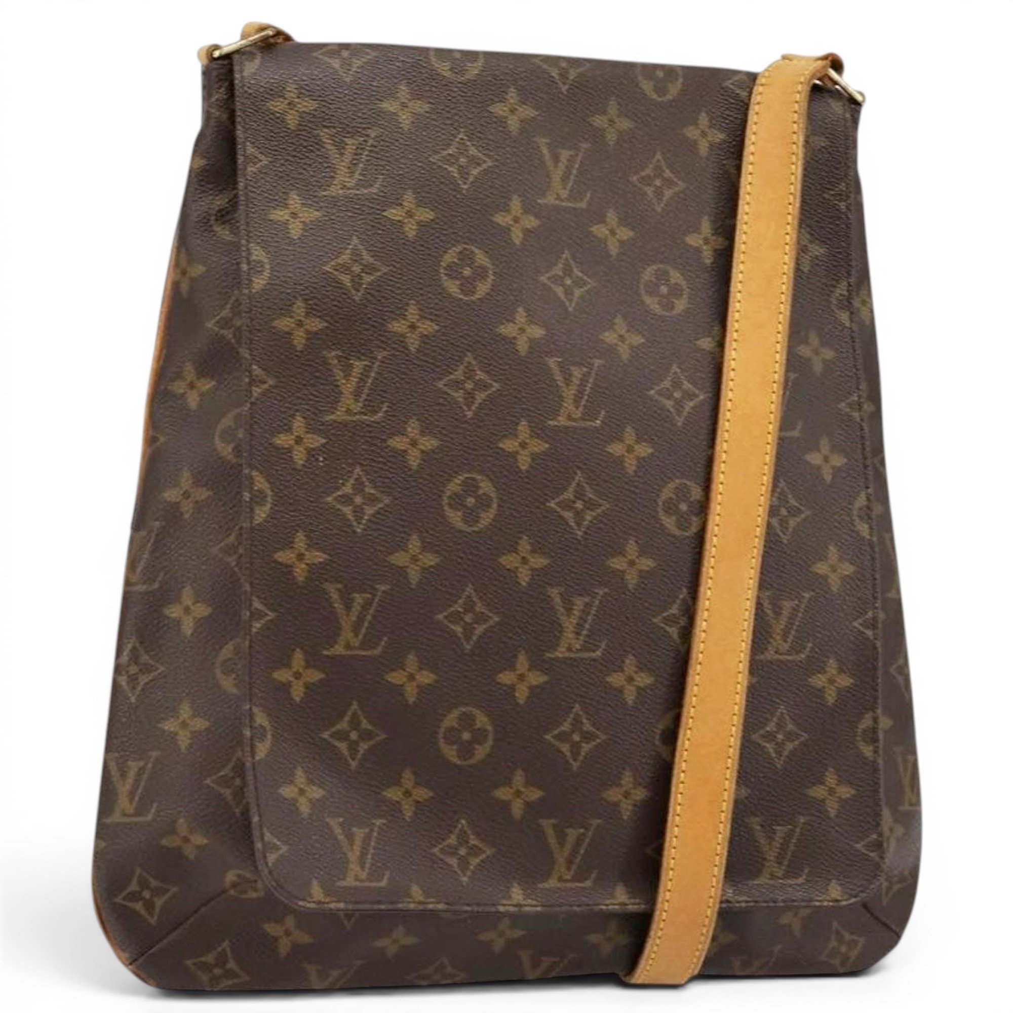 Musette leather handbag