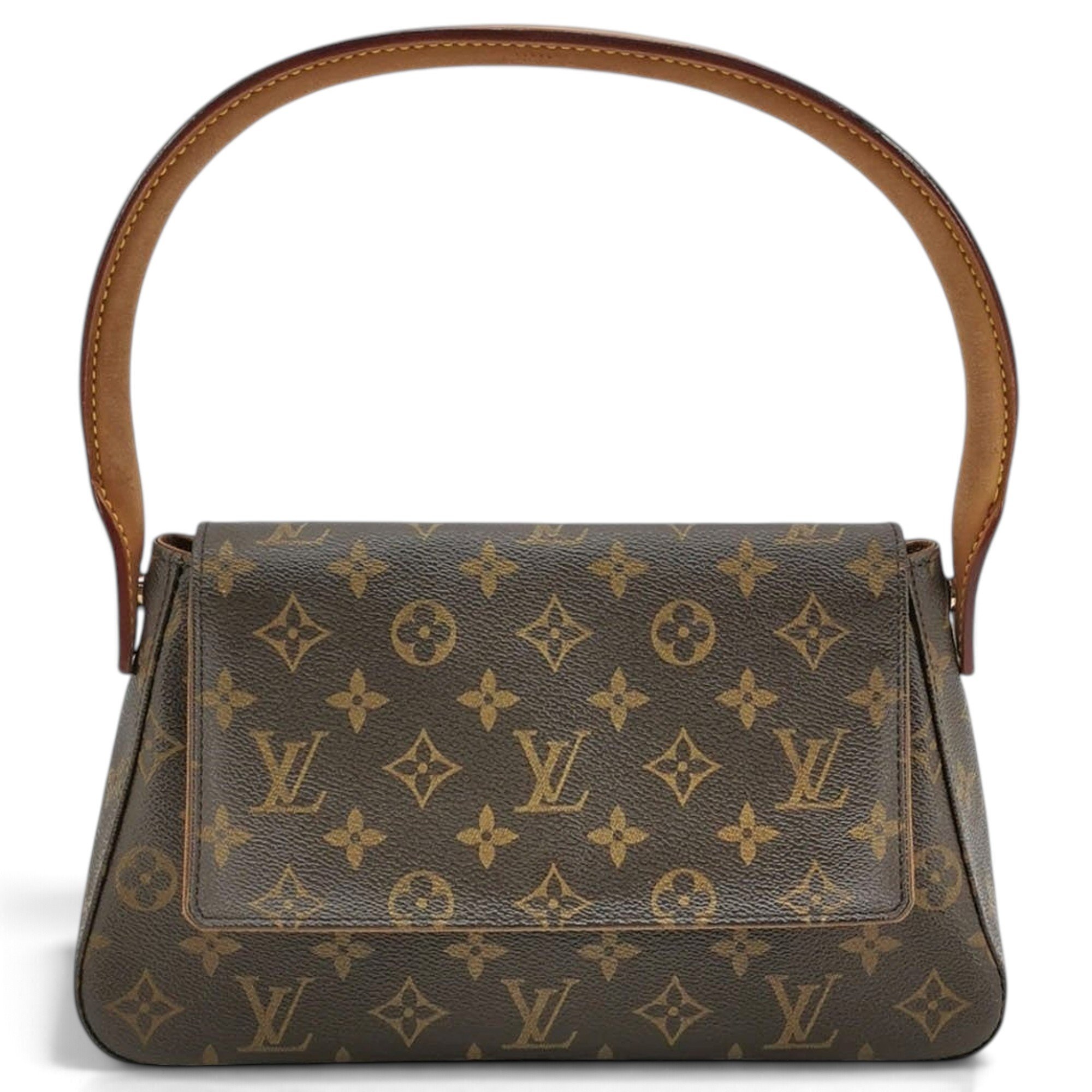 Looping leather handbag