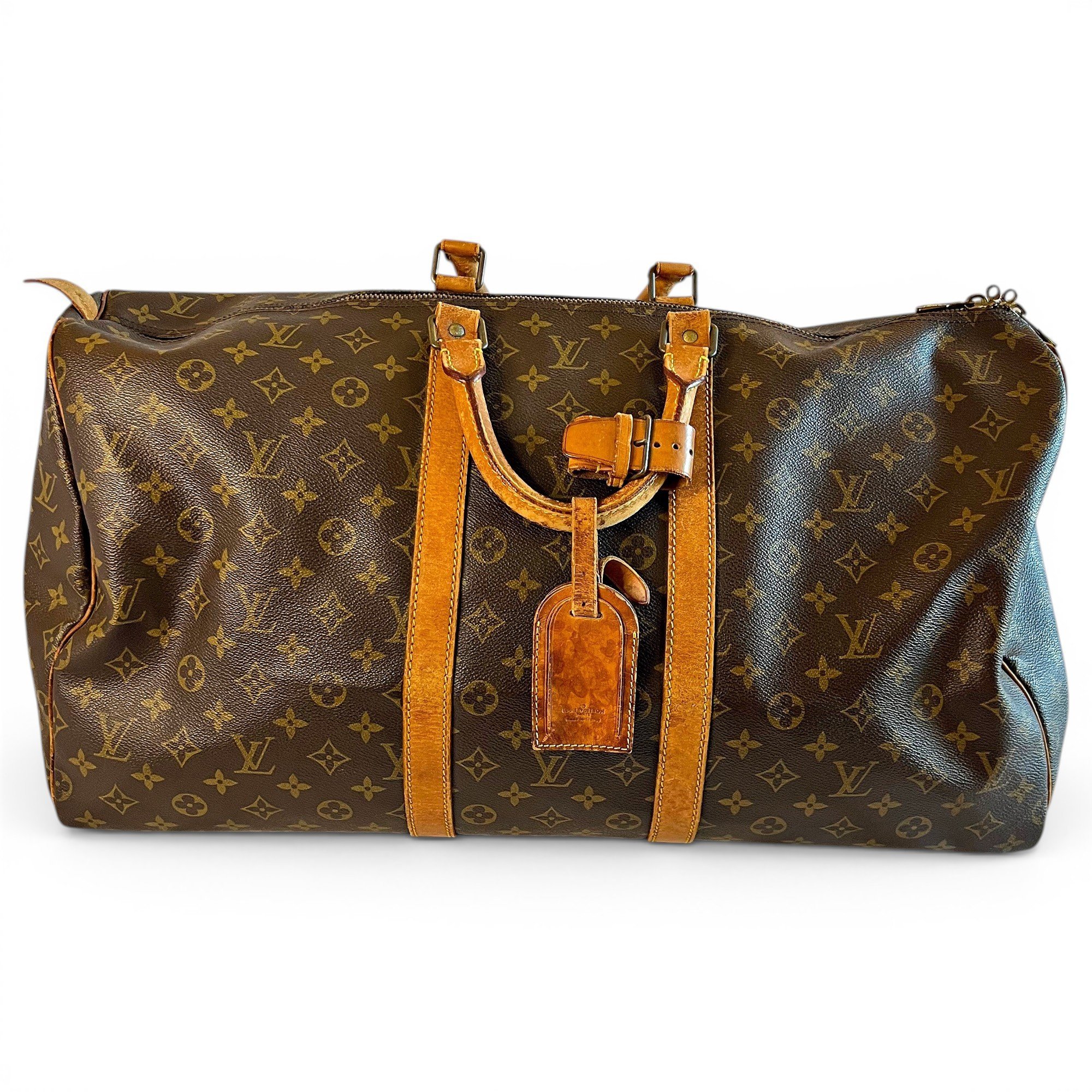 Keepall leather travel bag