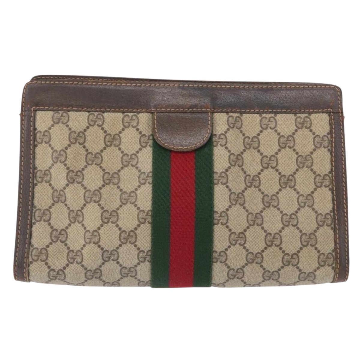Leather clutch bag
