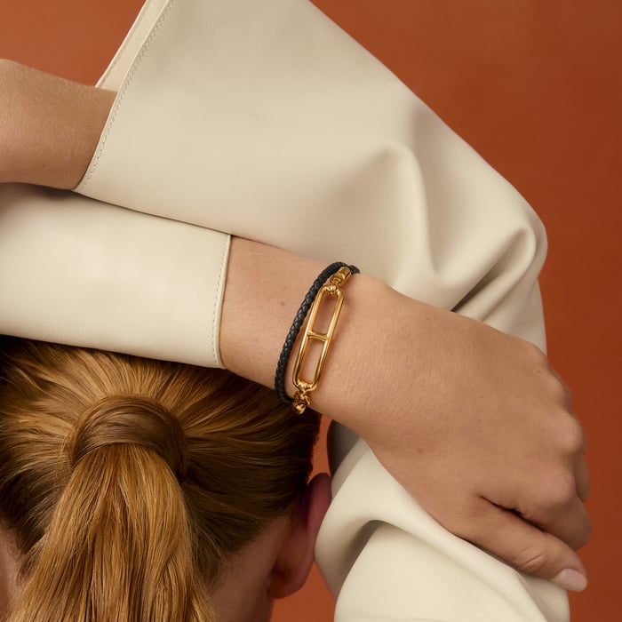 Noir Roulis Double Tour Bracelet