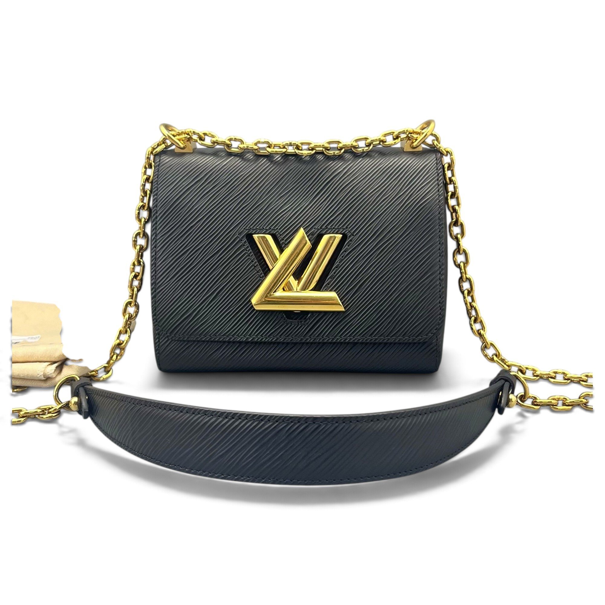 Twist leather handbag