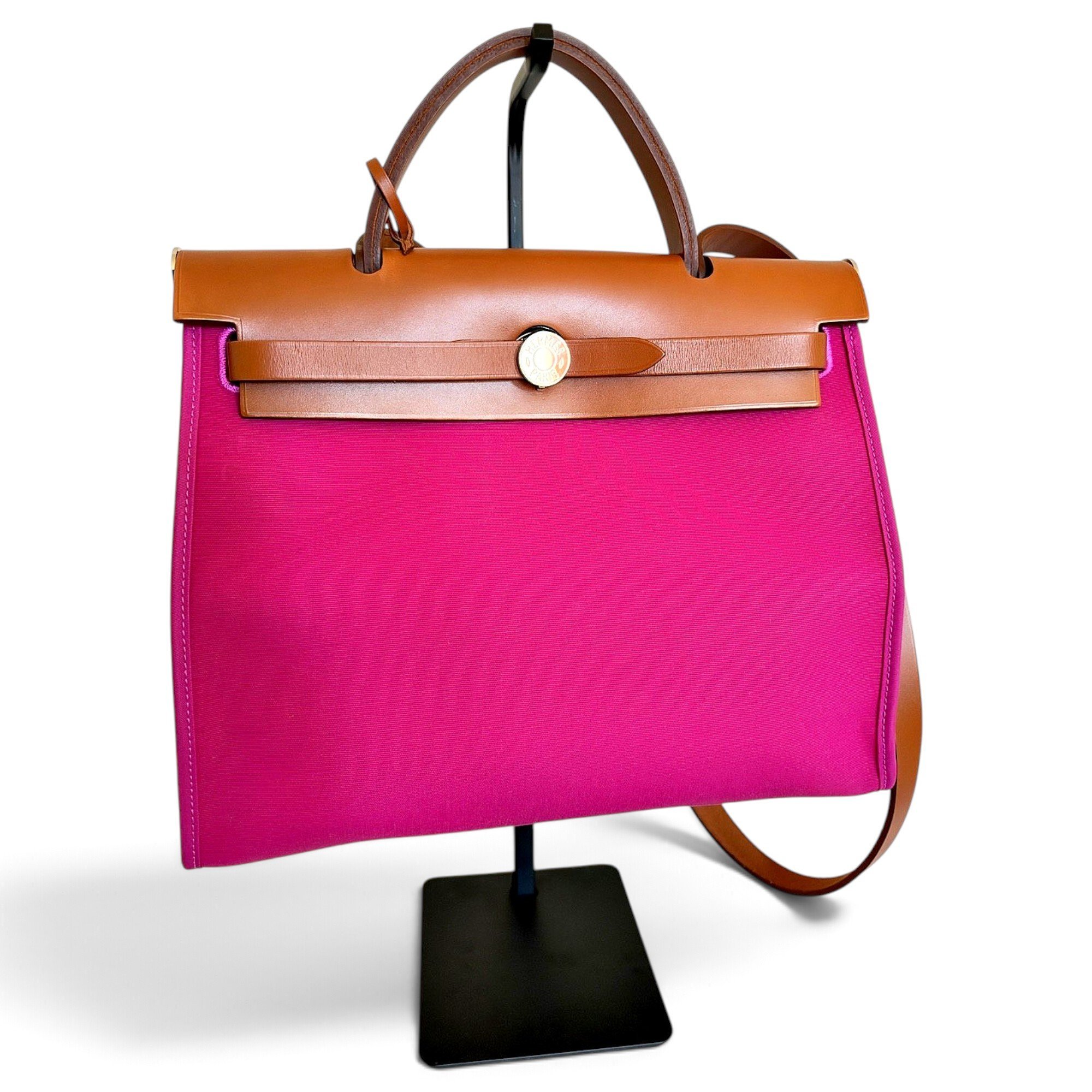 Hermes Herbag Handbag Vache Leather
