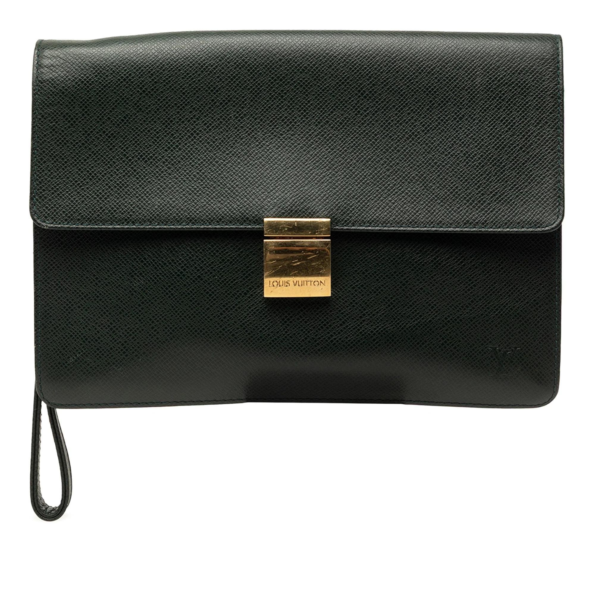 Leather clutch bag