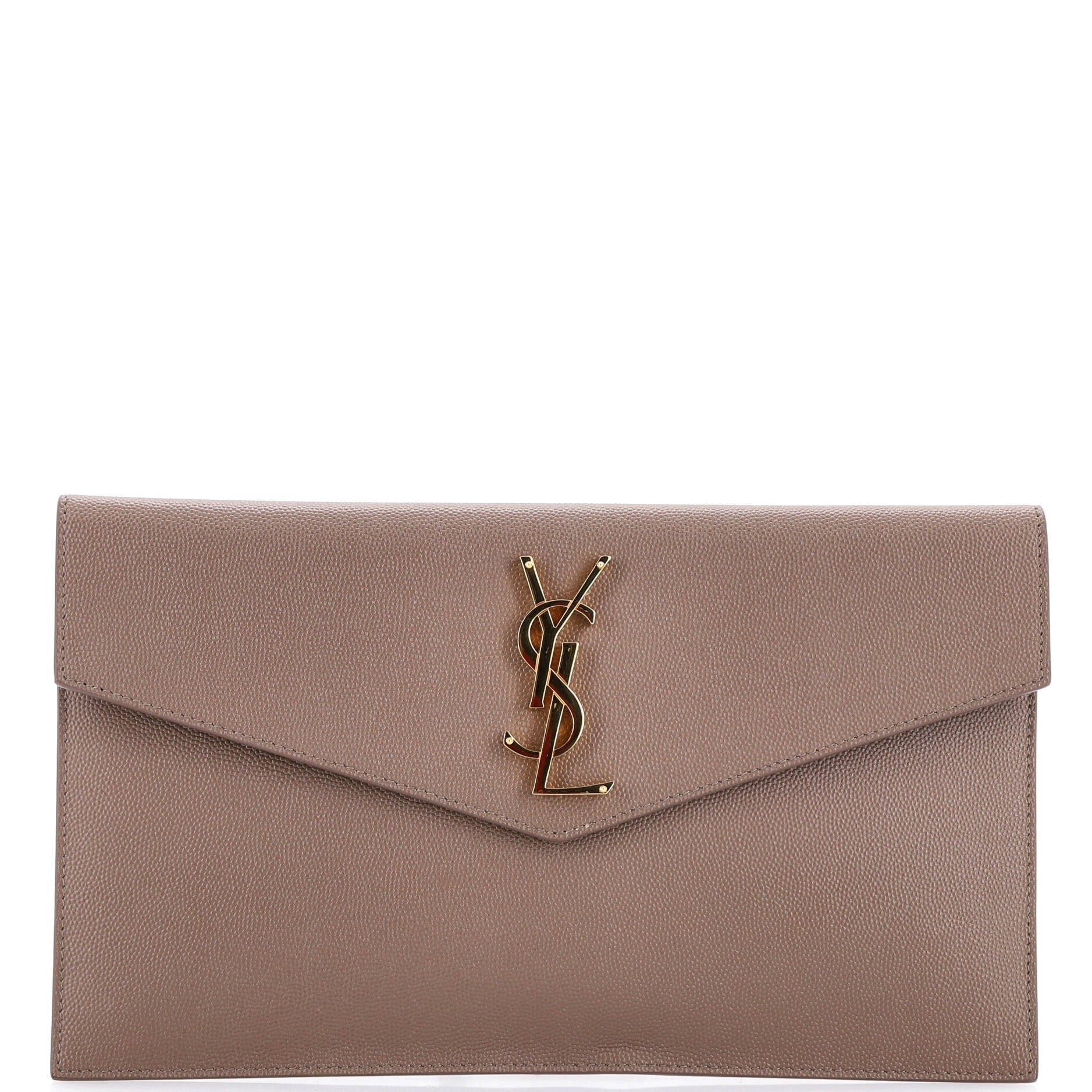 Leather clutch bag