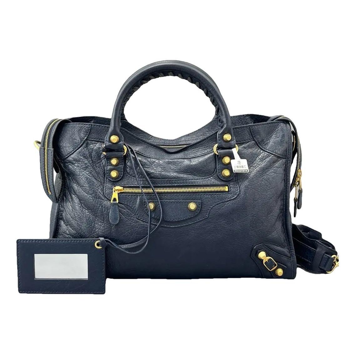 City leather handbag
