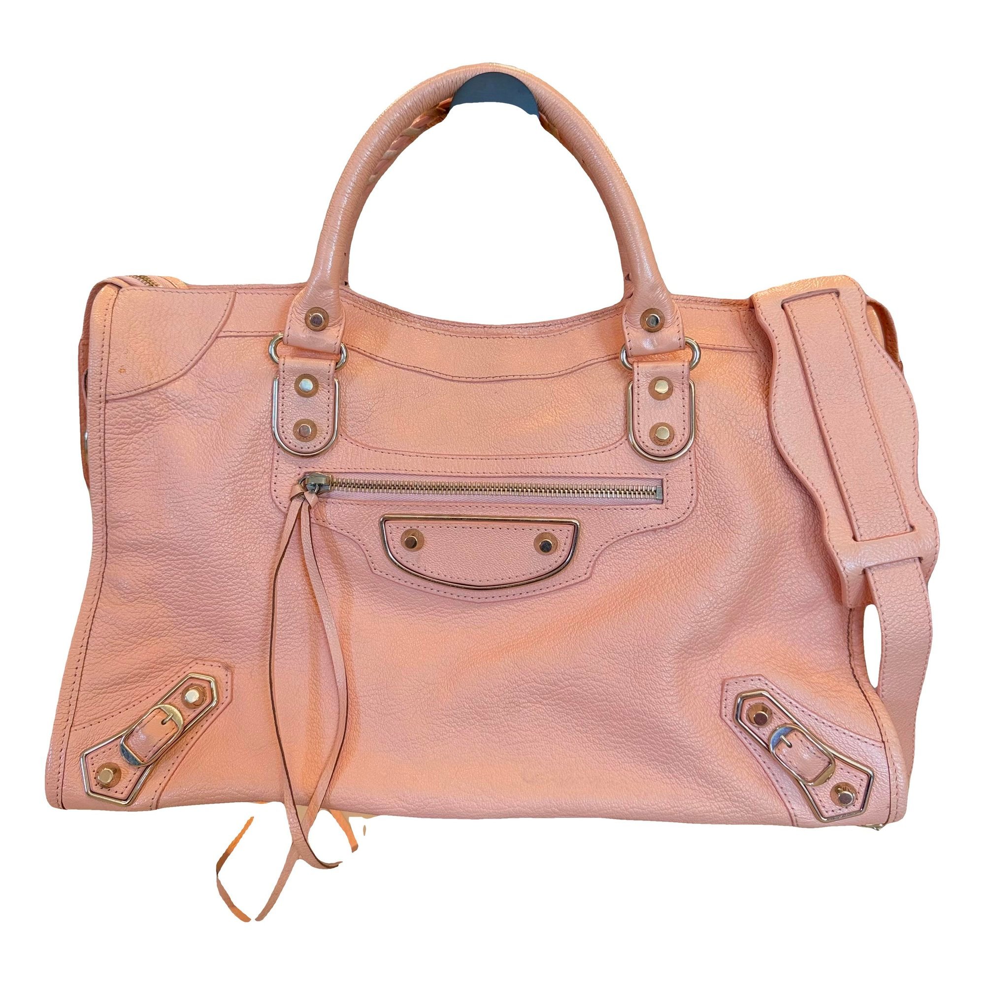City leather handbag