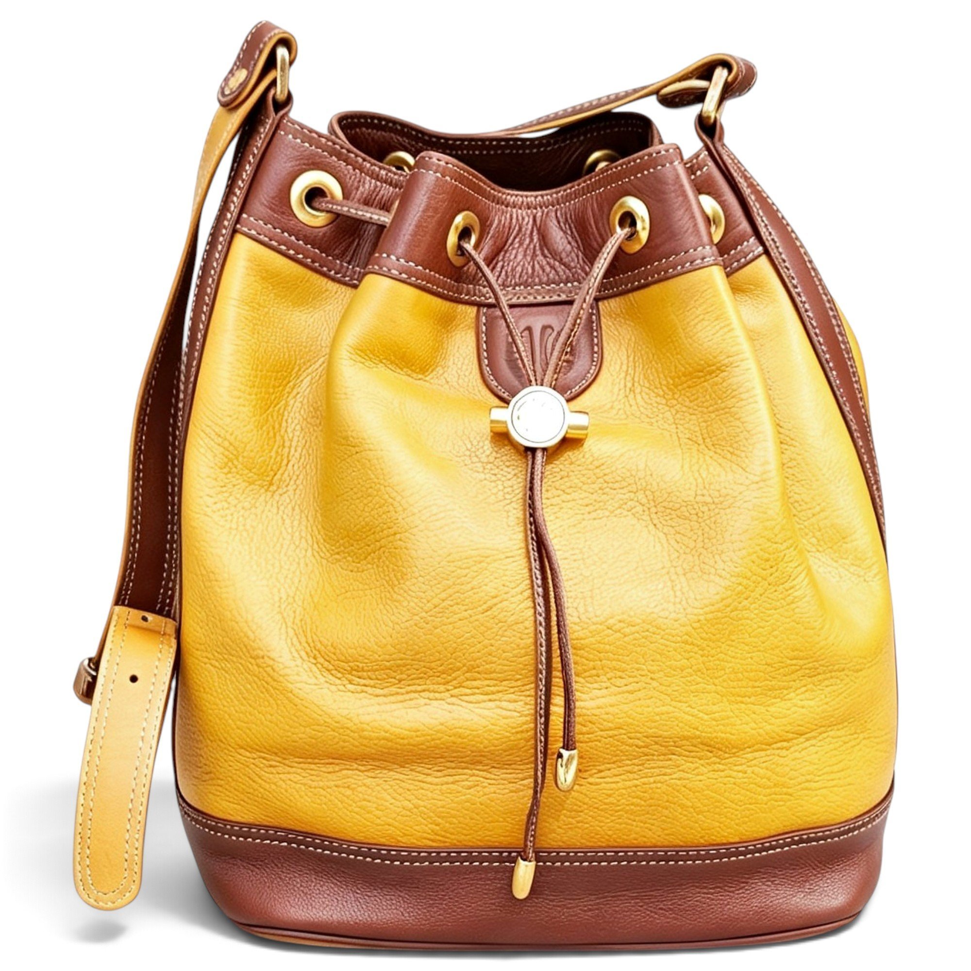 Balloon leather handbag