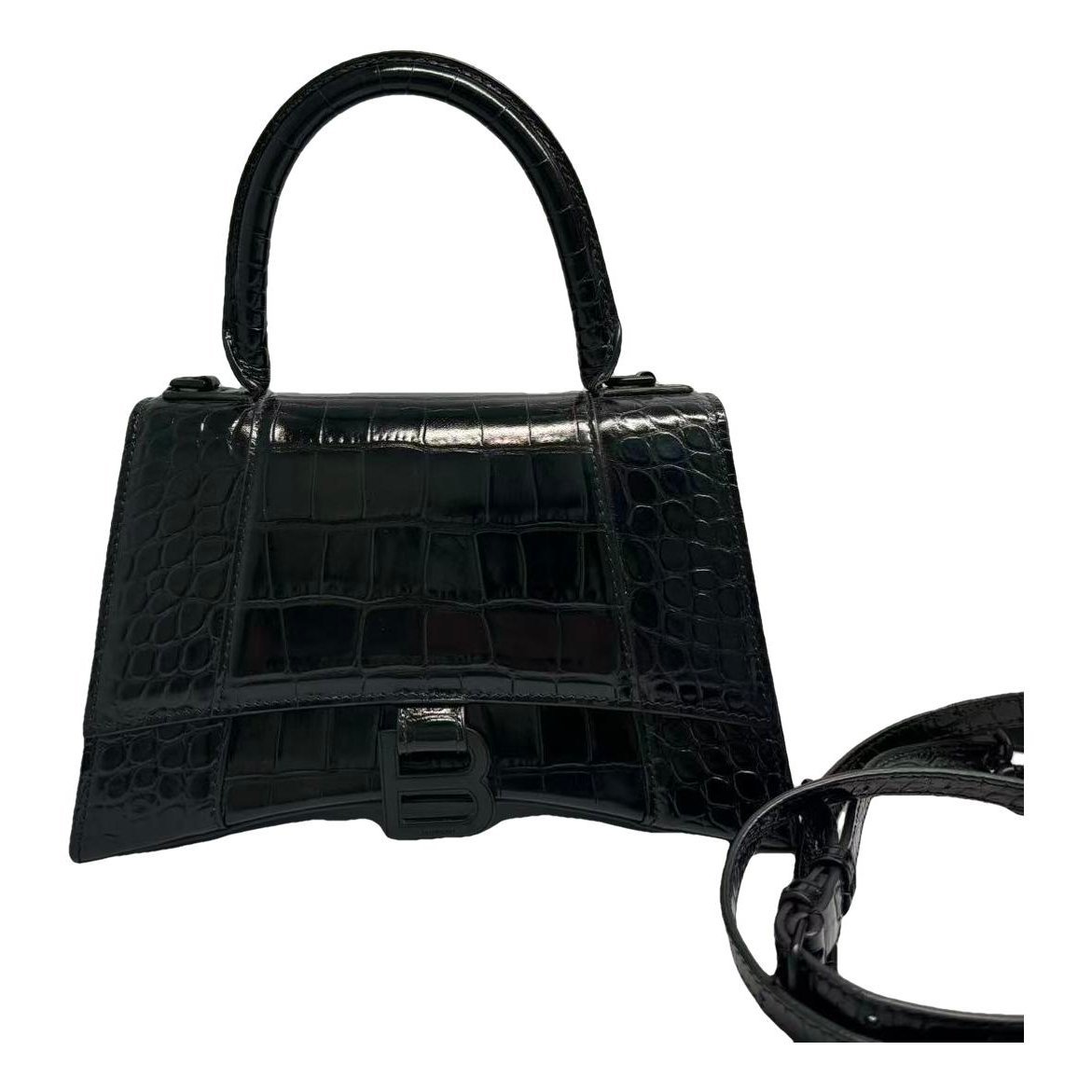 Hourglass pony-style calfskin handbag
