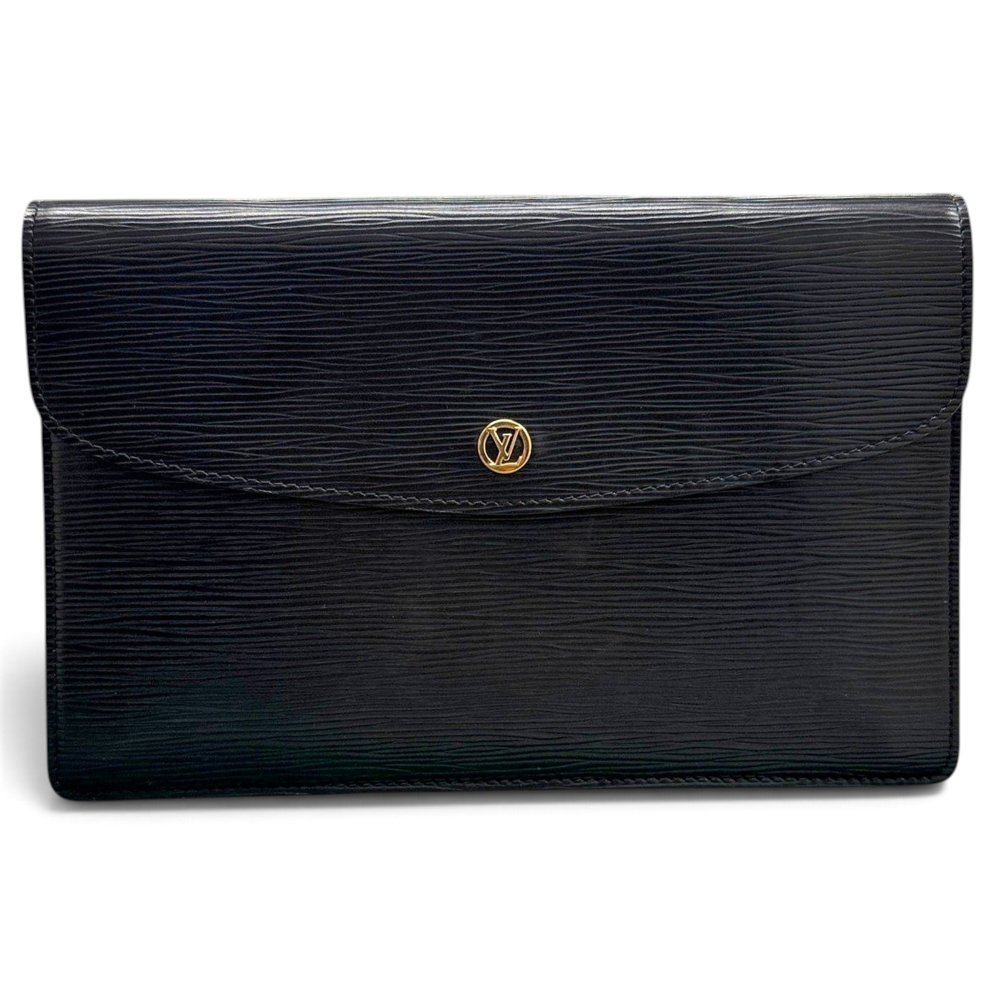 Leather clutch bag