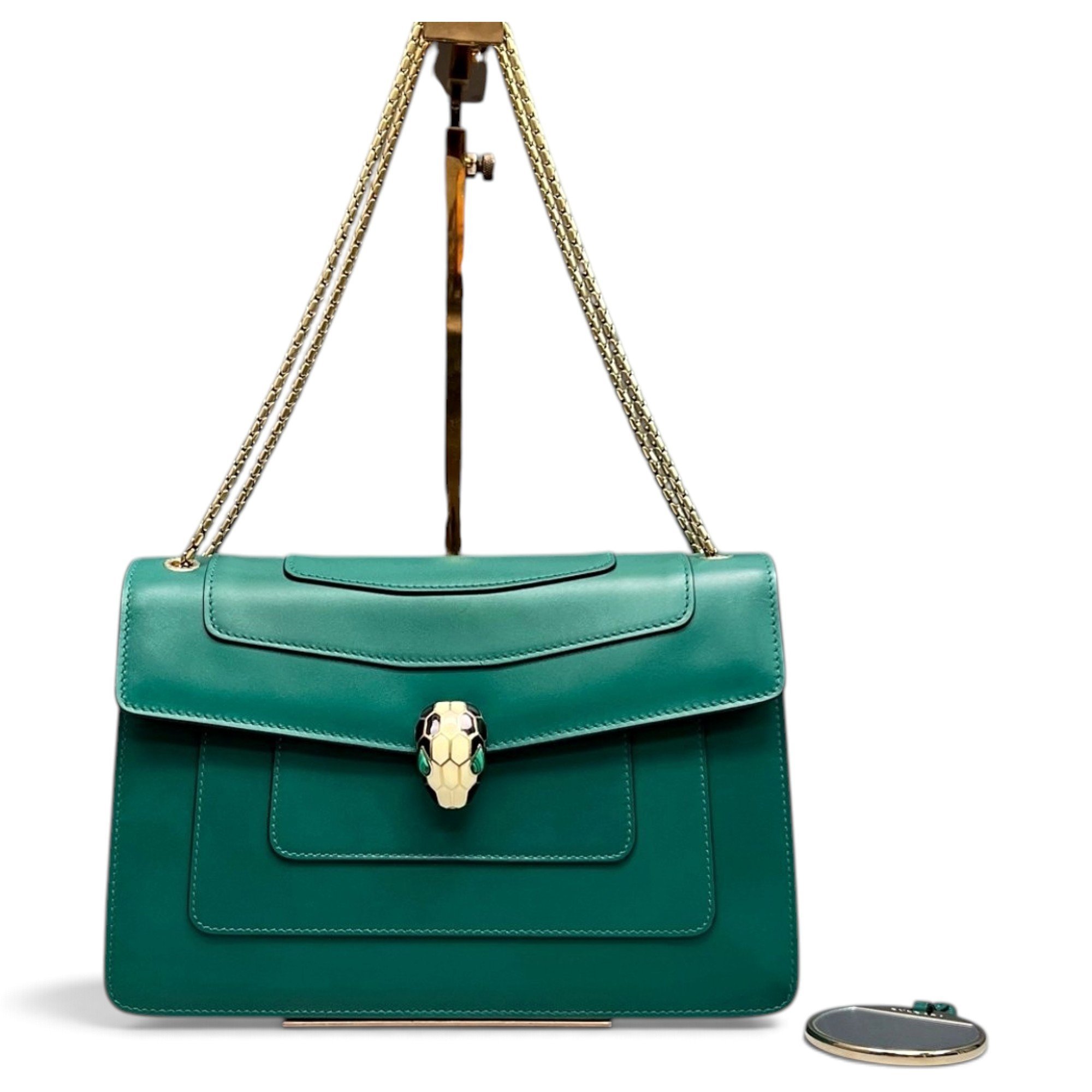 Serpenti leather handbag