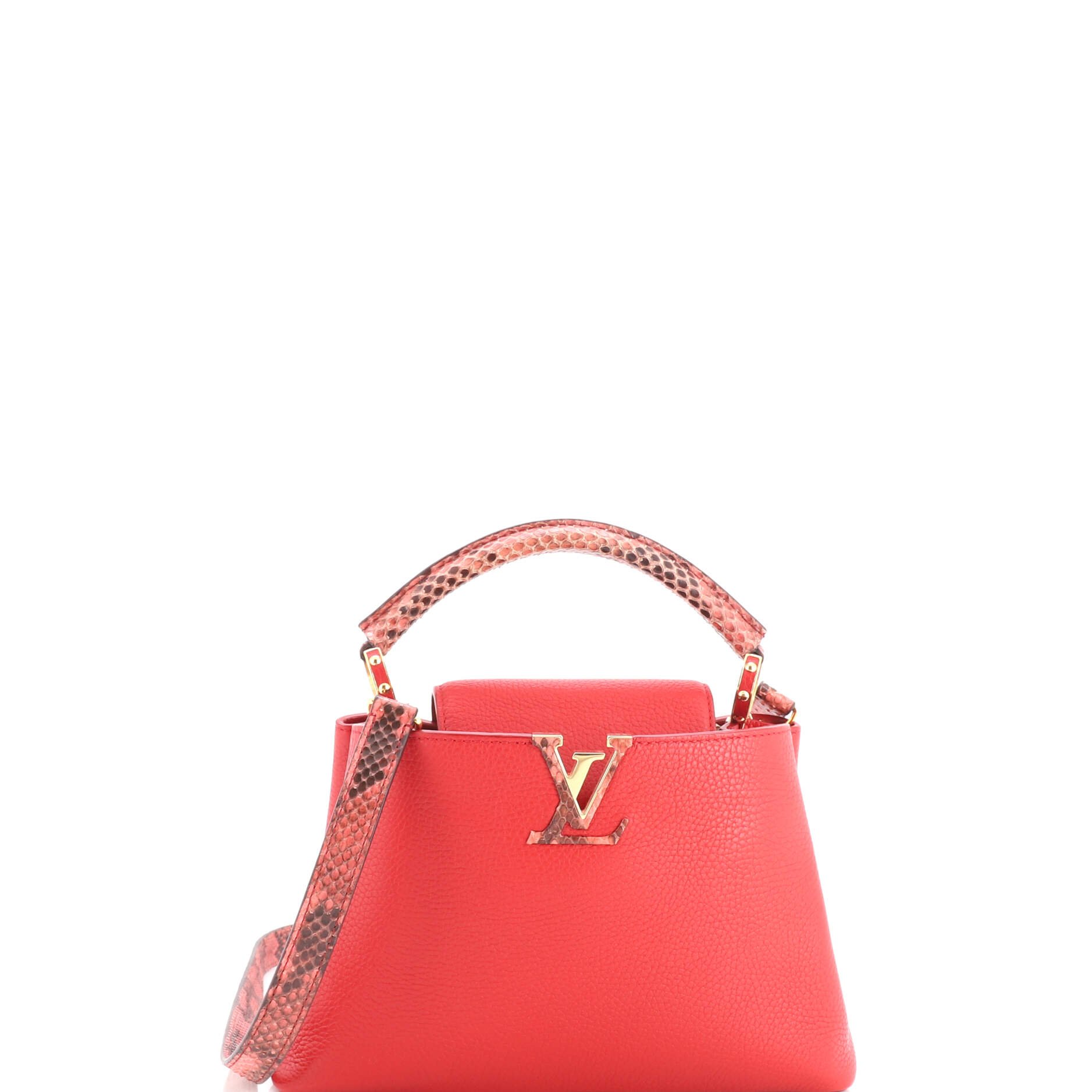 Capucines Bag Leather with Python BB