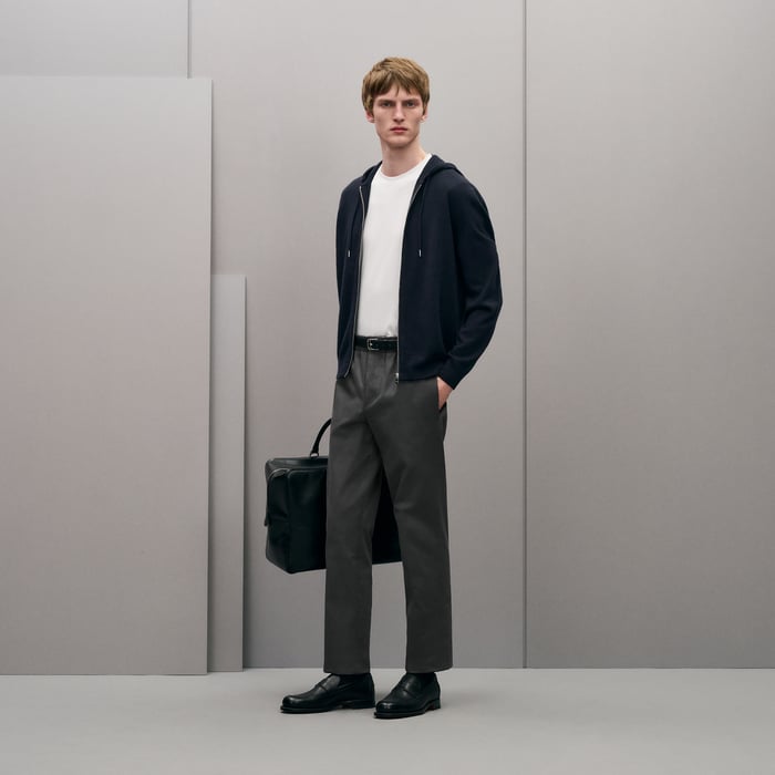 Marine "Maillon Chaine d'Ancre" Zipped Cashmere Jacket