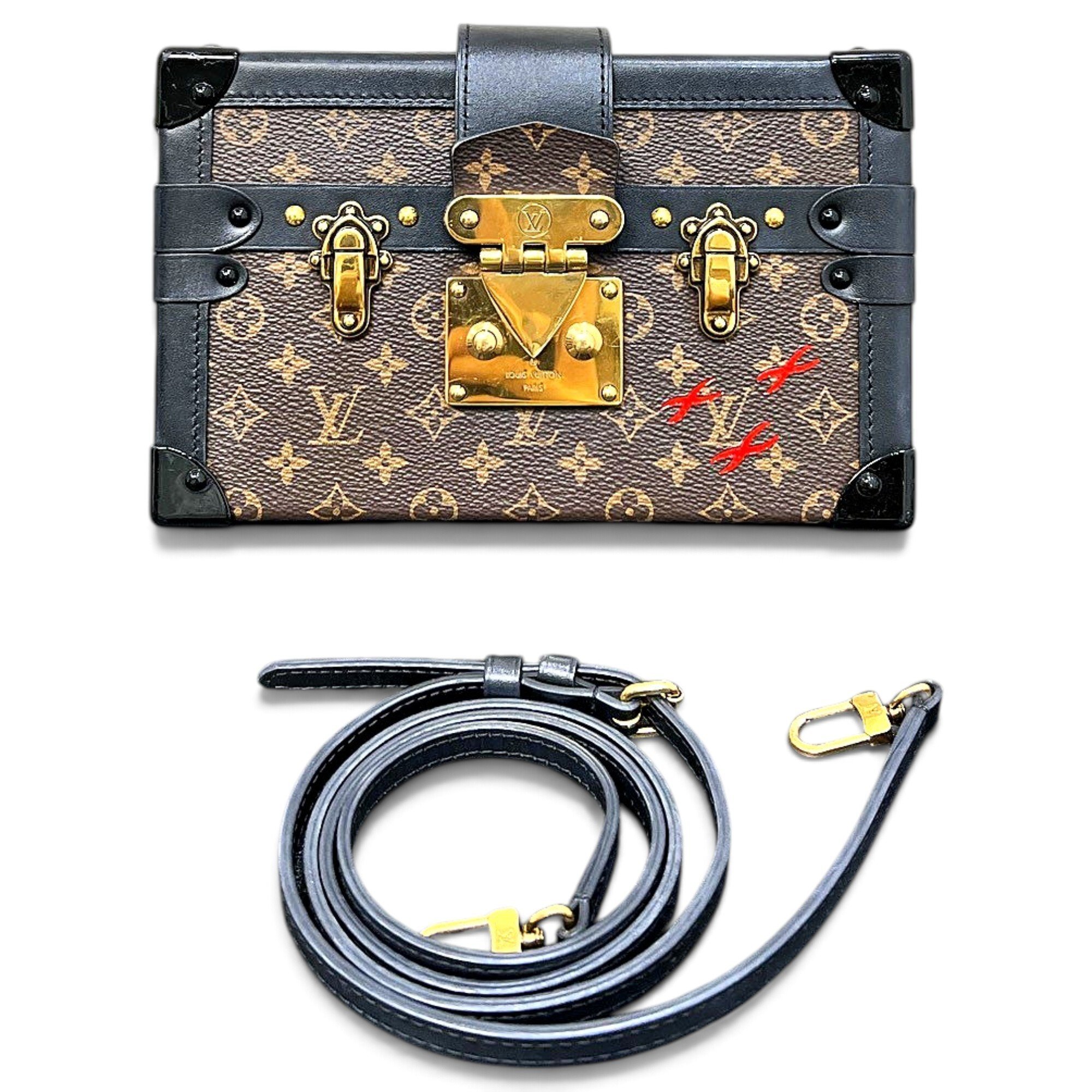 Petite Malle leather handbag