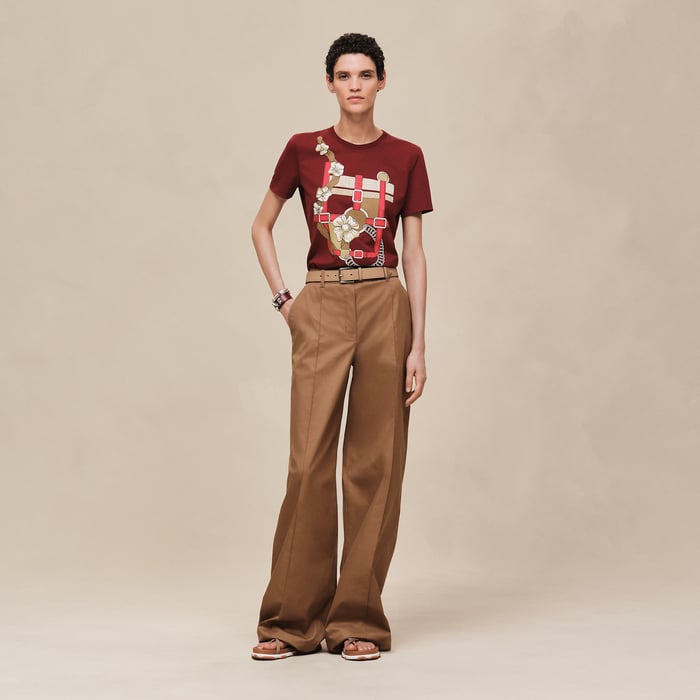 Rouge Carmin Printed Micro T-shirt