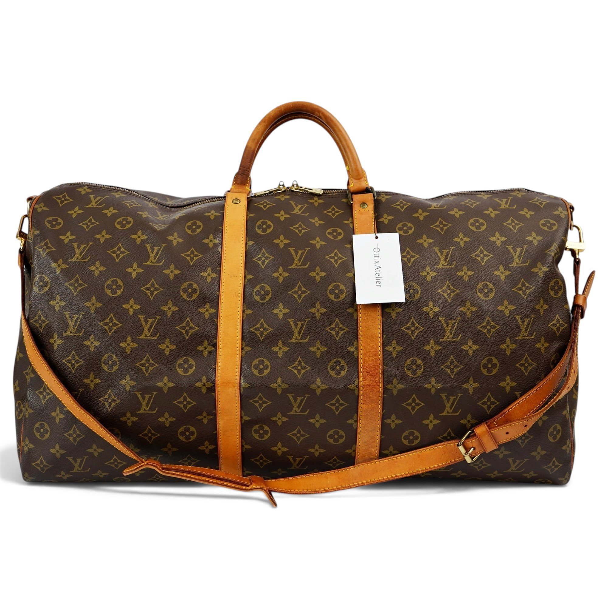 Keepall leather travel bag