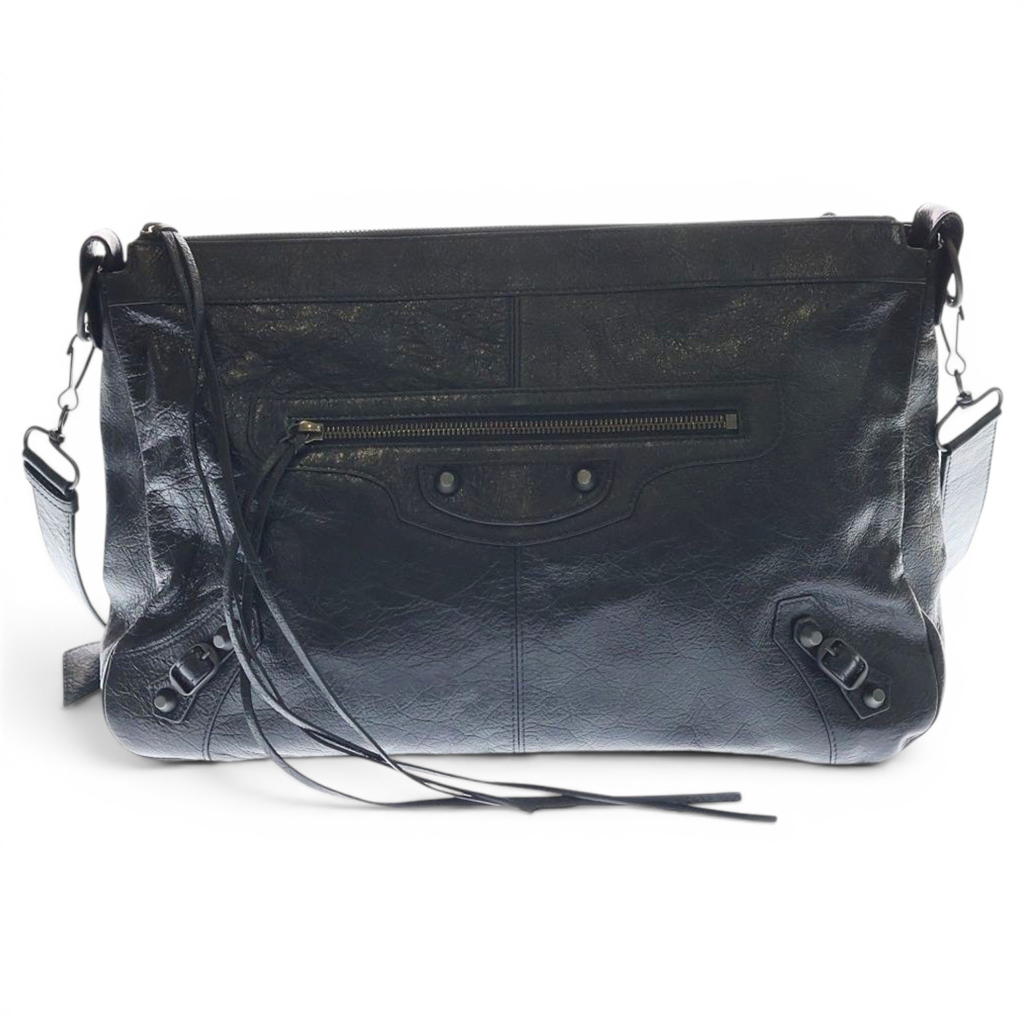 City leather handbag