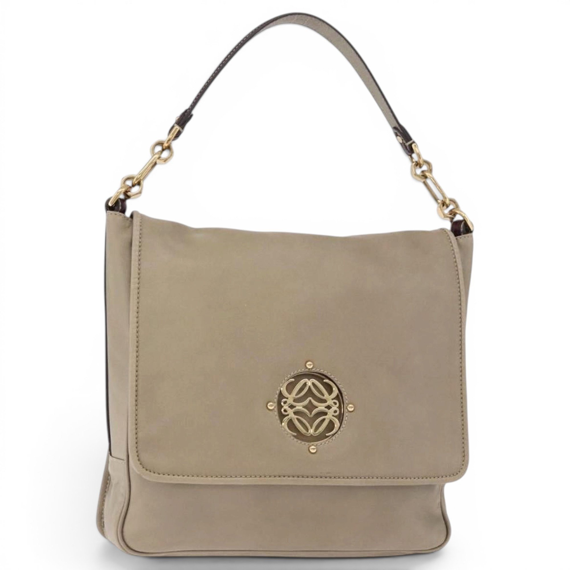Anagram leather handbag