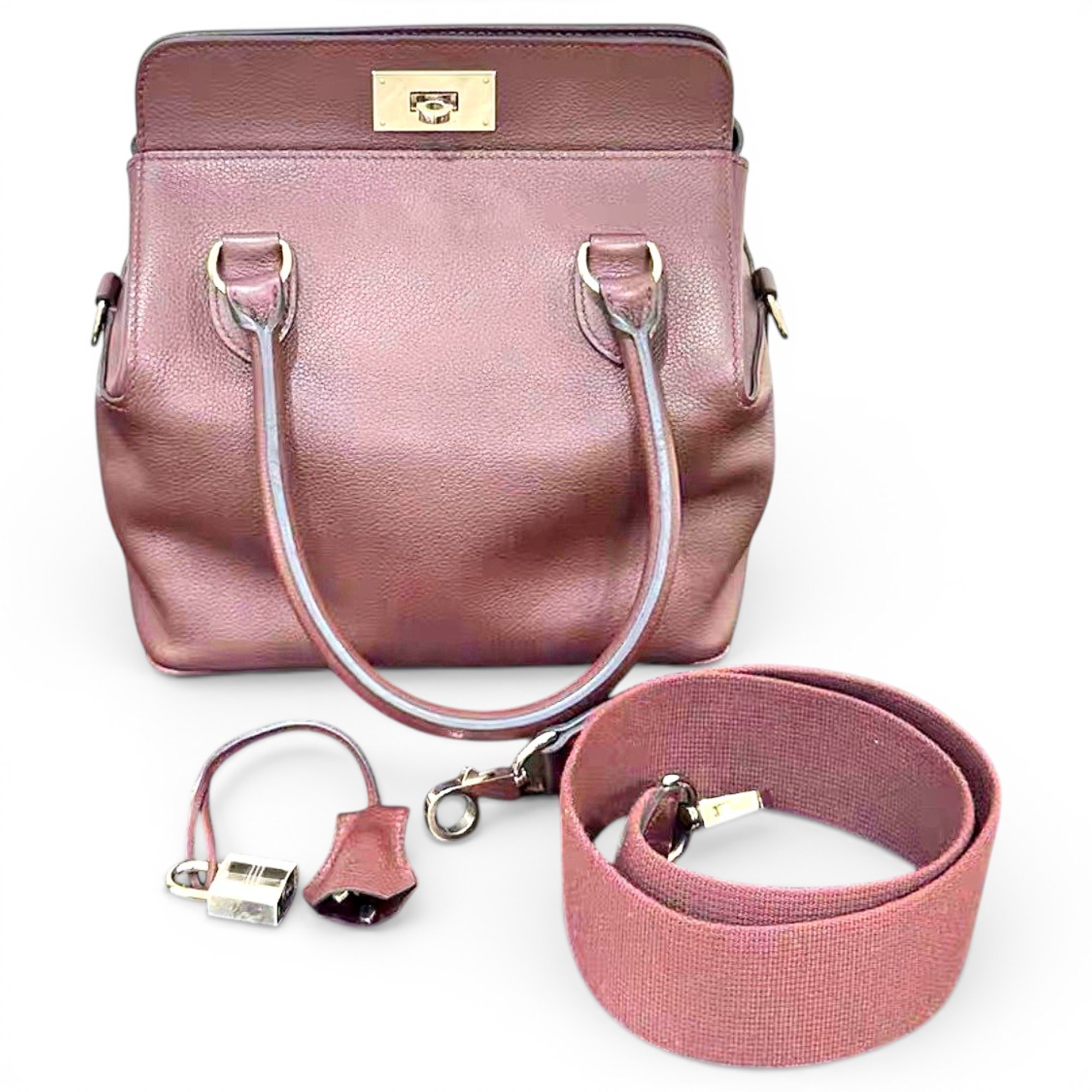 Toolbox leather handbag
