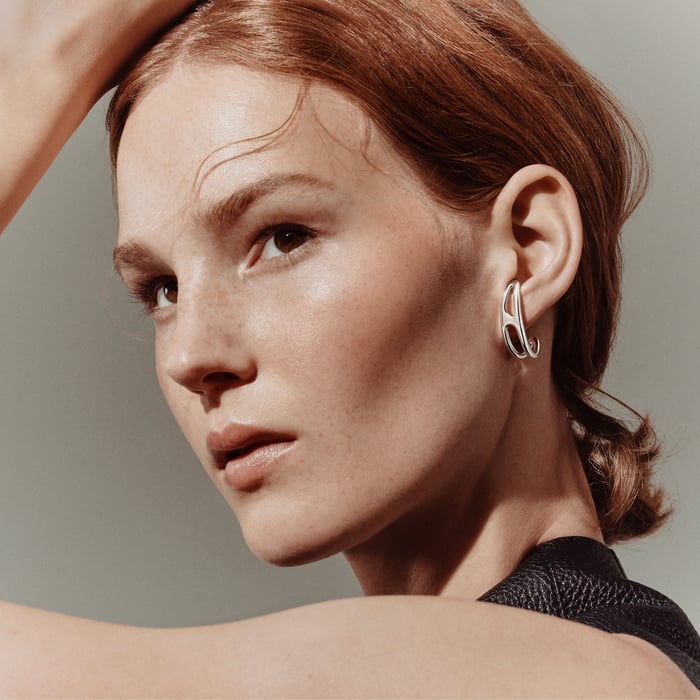 Sans Coloris Chaine d'Ancre Punk Earrings
