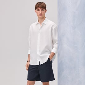 Boxy fit shirt with Louis collar
