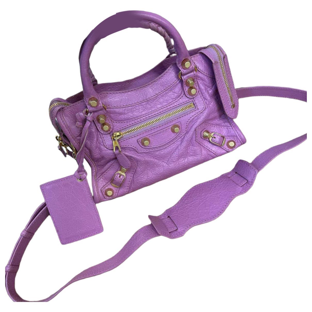 Balenciaga Classic Metalic leather handbag