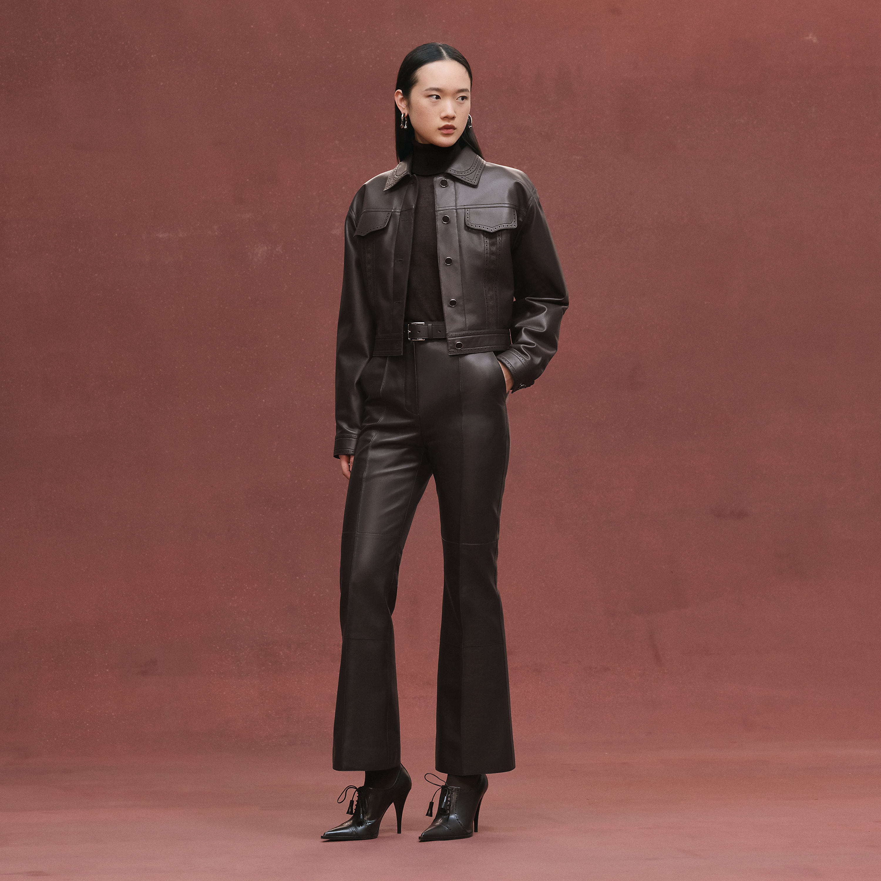 City jacket with perforated details