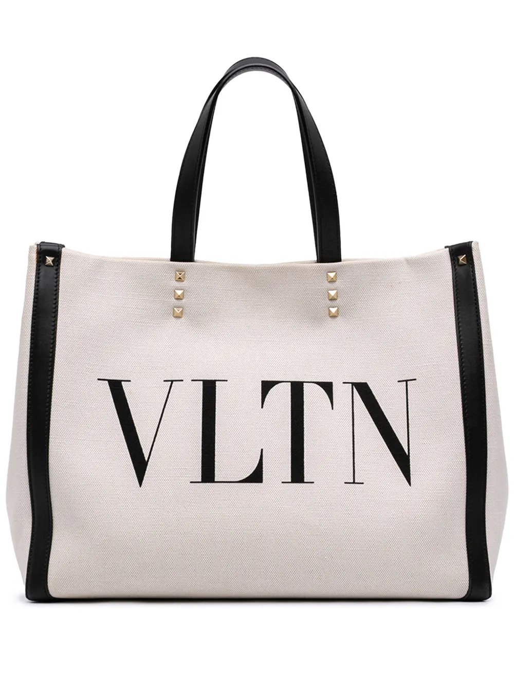 2018-2026 Medium Canvas Rockstud VLTN Tote satchel