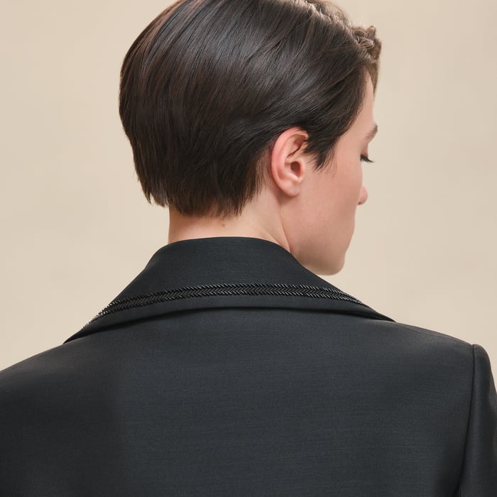 Noir Embroidered Spencer Jacket