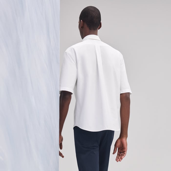 Blanc Short-sleeve Straight Cut Shirt
