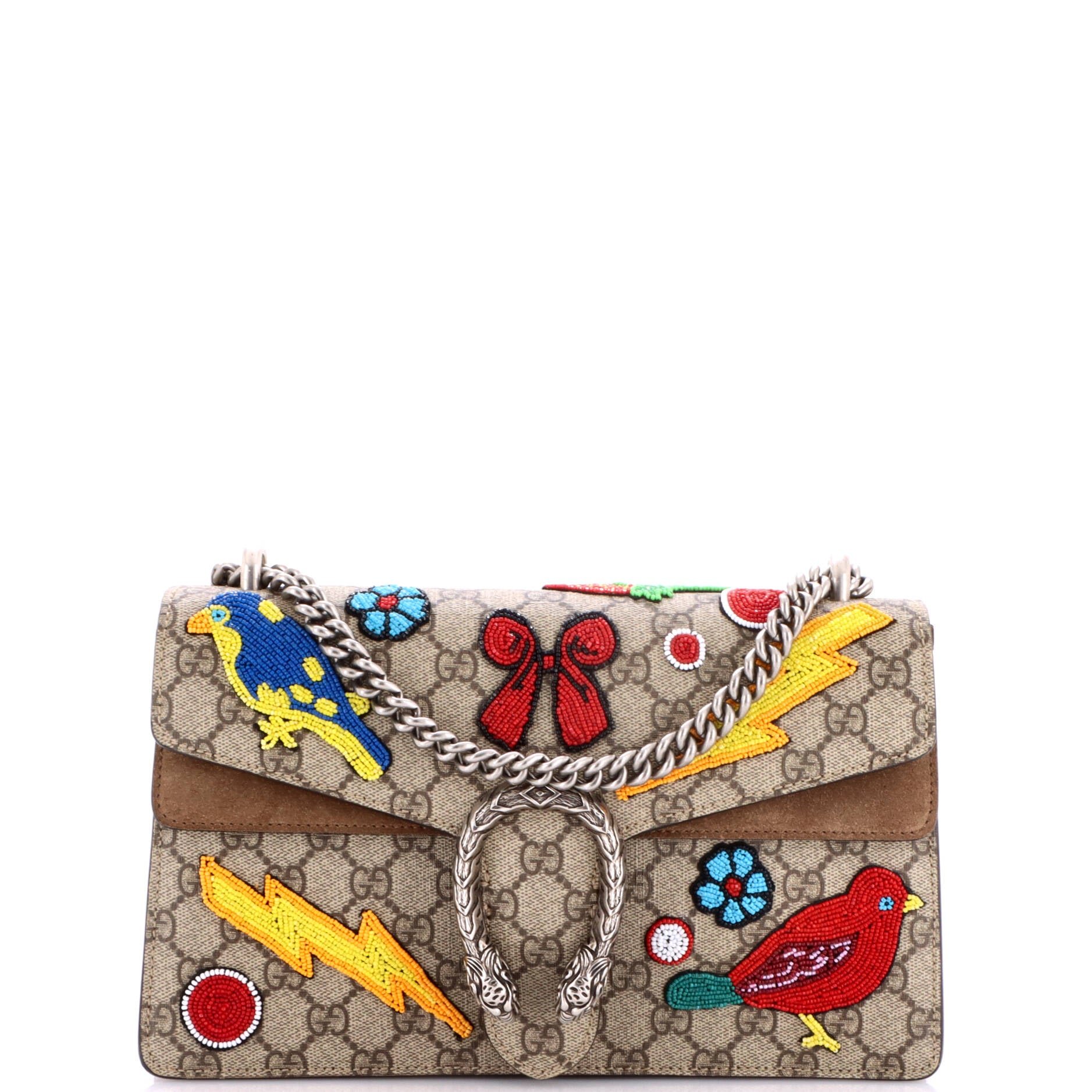 Dionysus Bag Embellished GG Coated Canvas Small