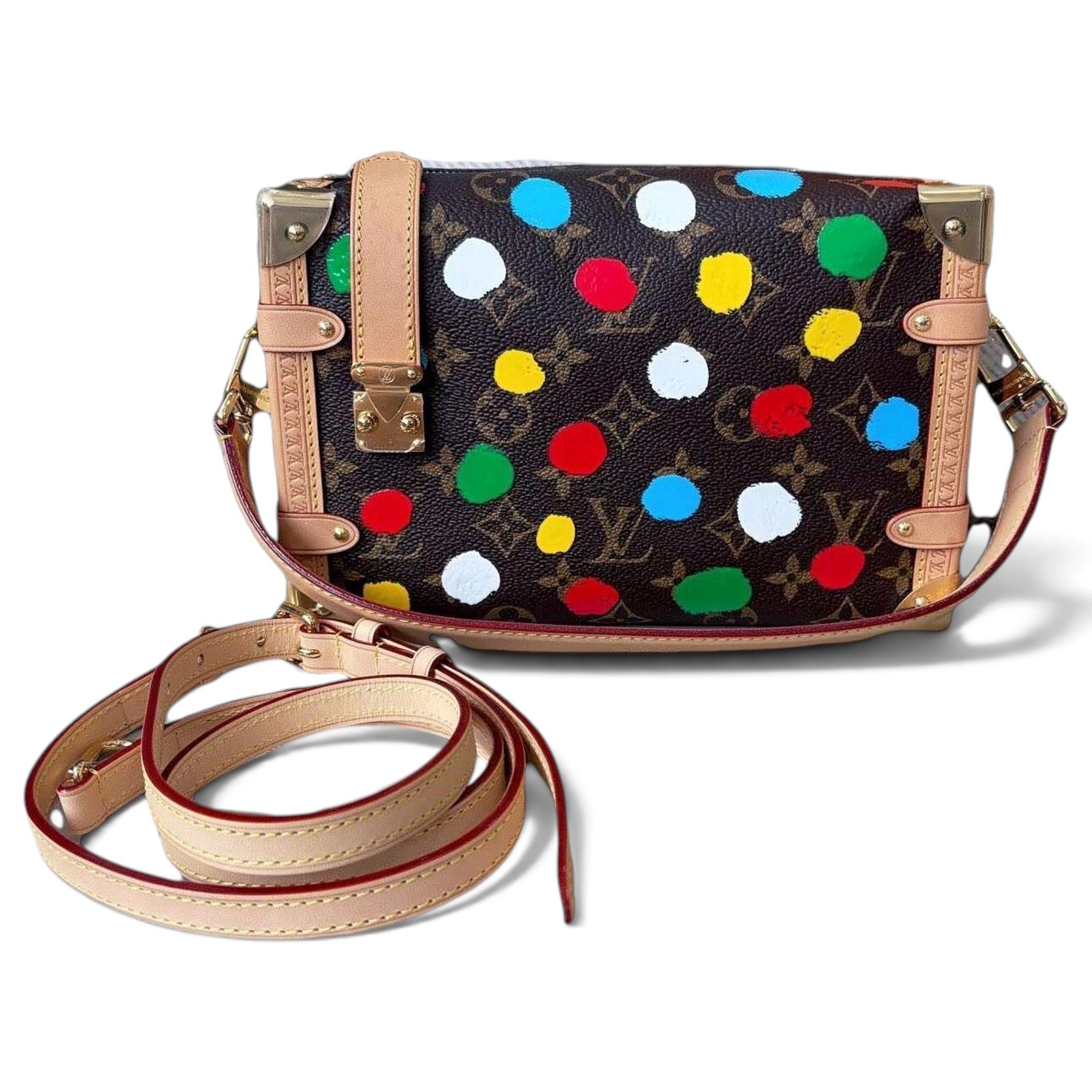 Side Trunk leather handbag