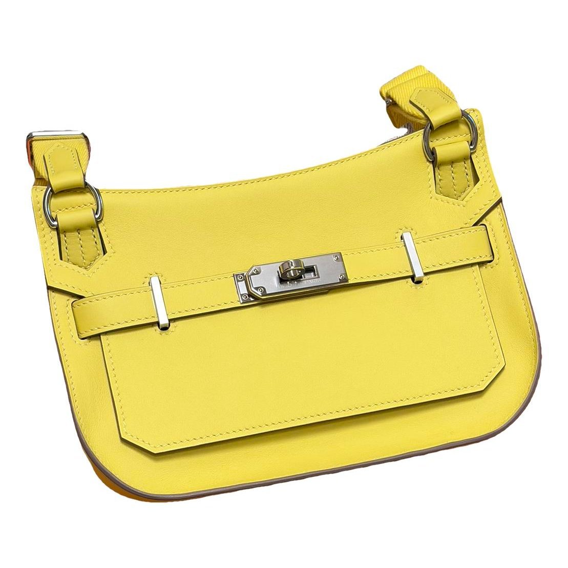 Hermes Jypsiere Mini Handbag Lime Swift Leather
